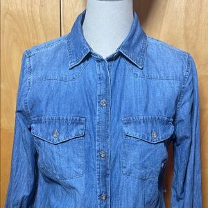 Merona Blue Denim Tunic Top